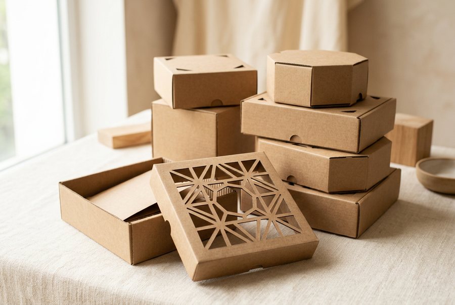 Die-cut retail packaging with printed branding